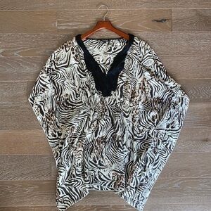 Bebe Zebra Print Tunic | Brown | S